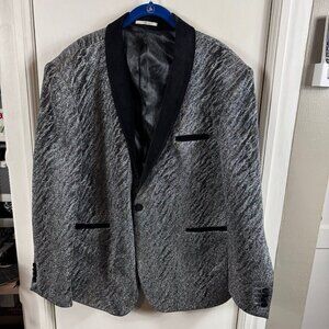 Vercini glittering single-breasted jacket with a one-button closure.